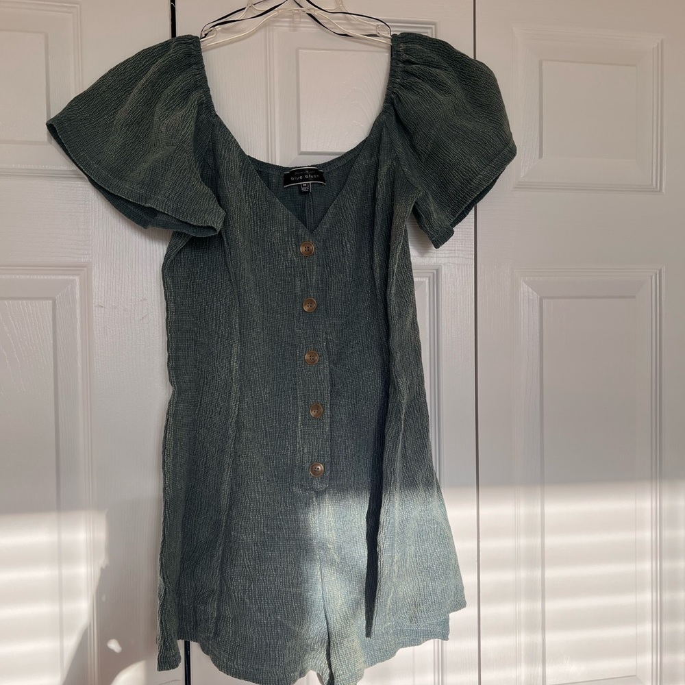 Teal/Green Romper